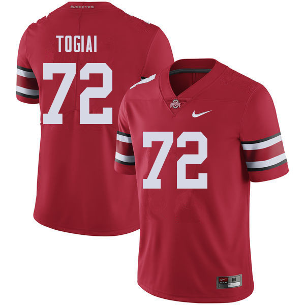 Ohio State Buckeyes #72 Tommy Togiai College Football Jerseys Sale-Red